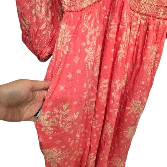 Free People Golden Hour Maxi Dress Pink Rose NWT $168 Boho Festival Size M - Picture 4 of 6